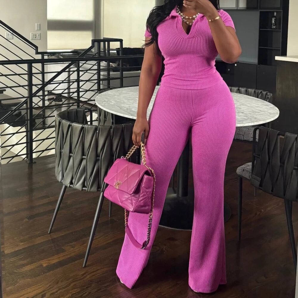 Fashion Nova 'Josie' ribbed top and pants |Top XL | Bottom 1X